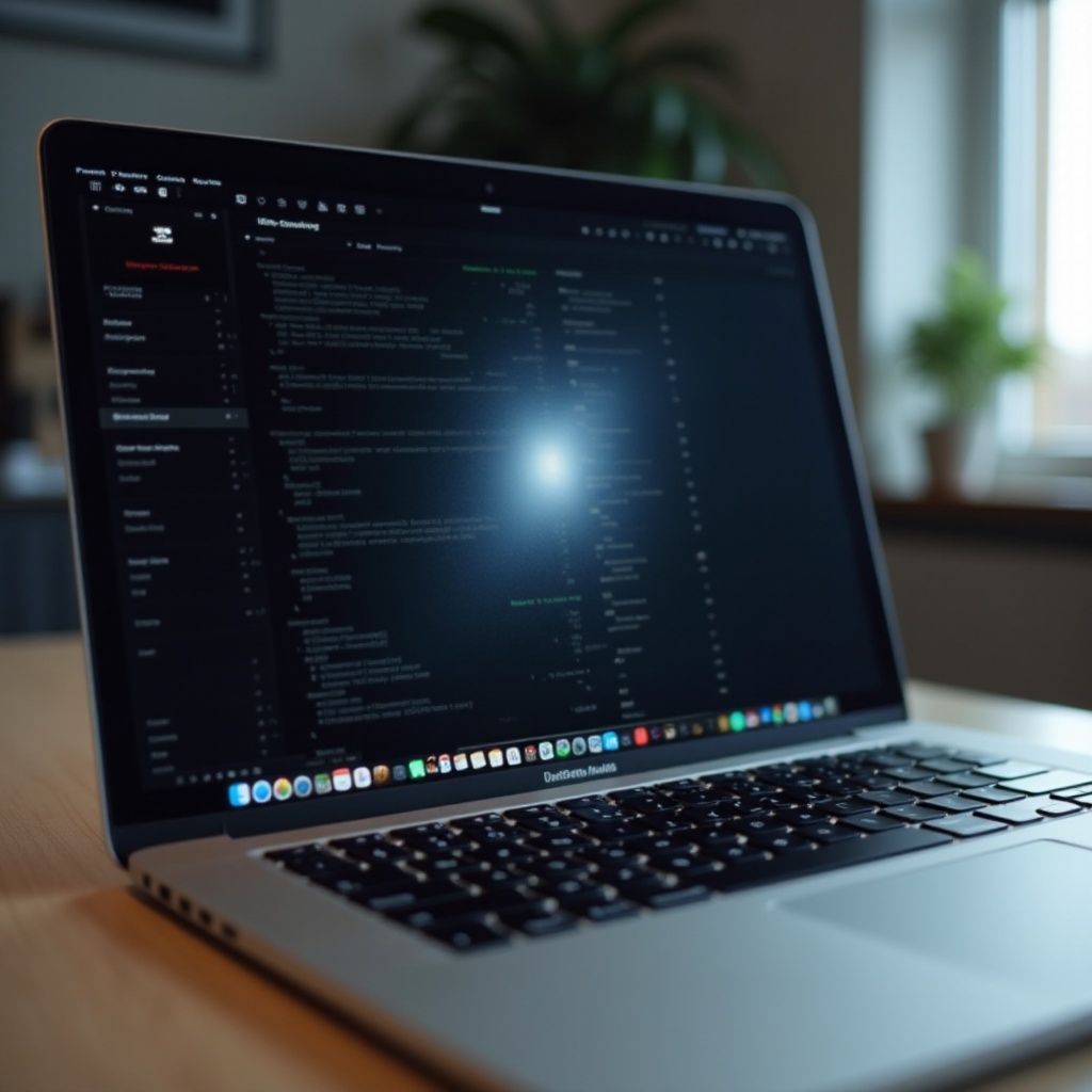 białe plamy na ekranie MacBooka Pro