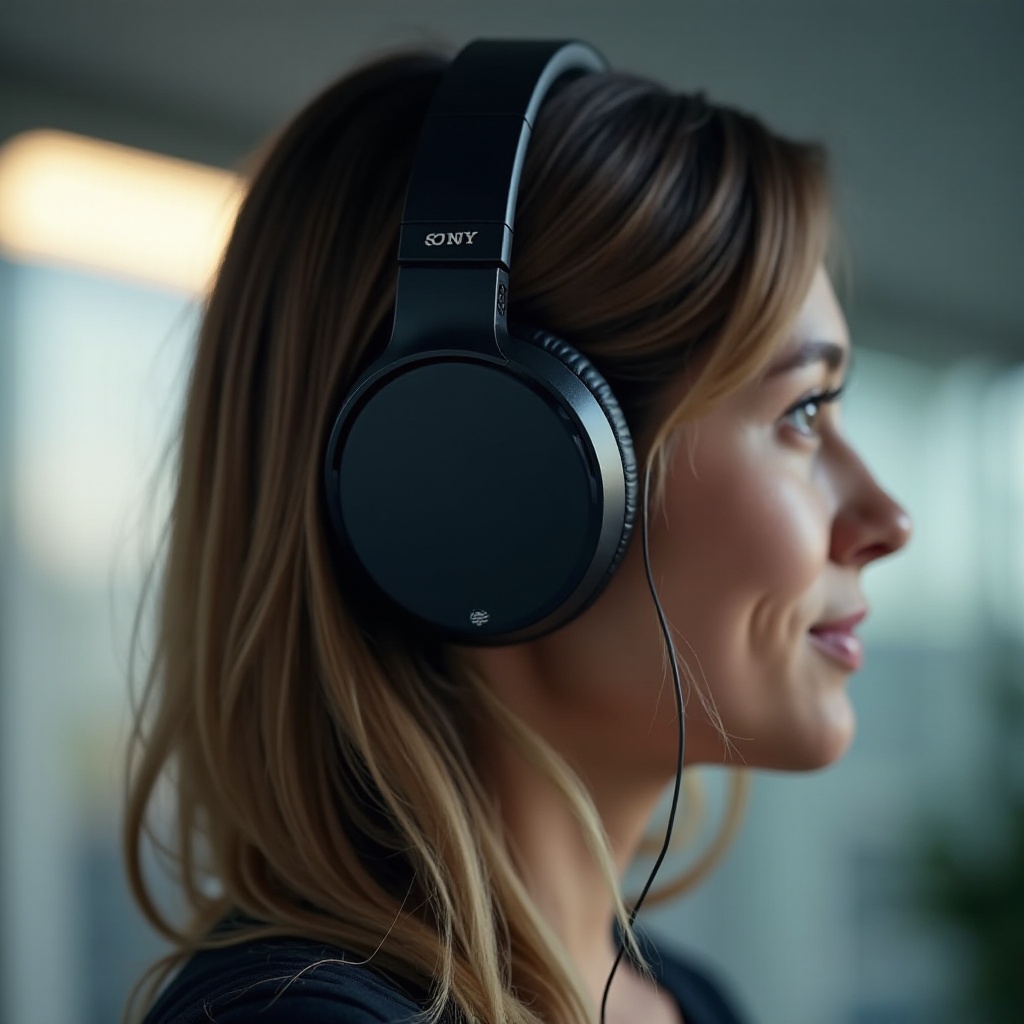 cască sony zgomot diluat