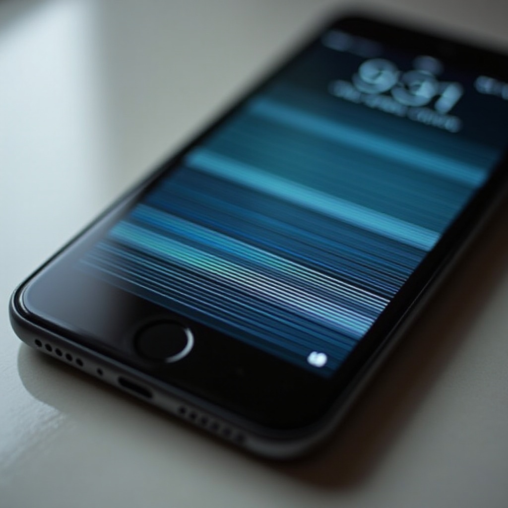 linky na obrazovce iPhone