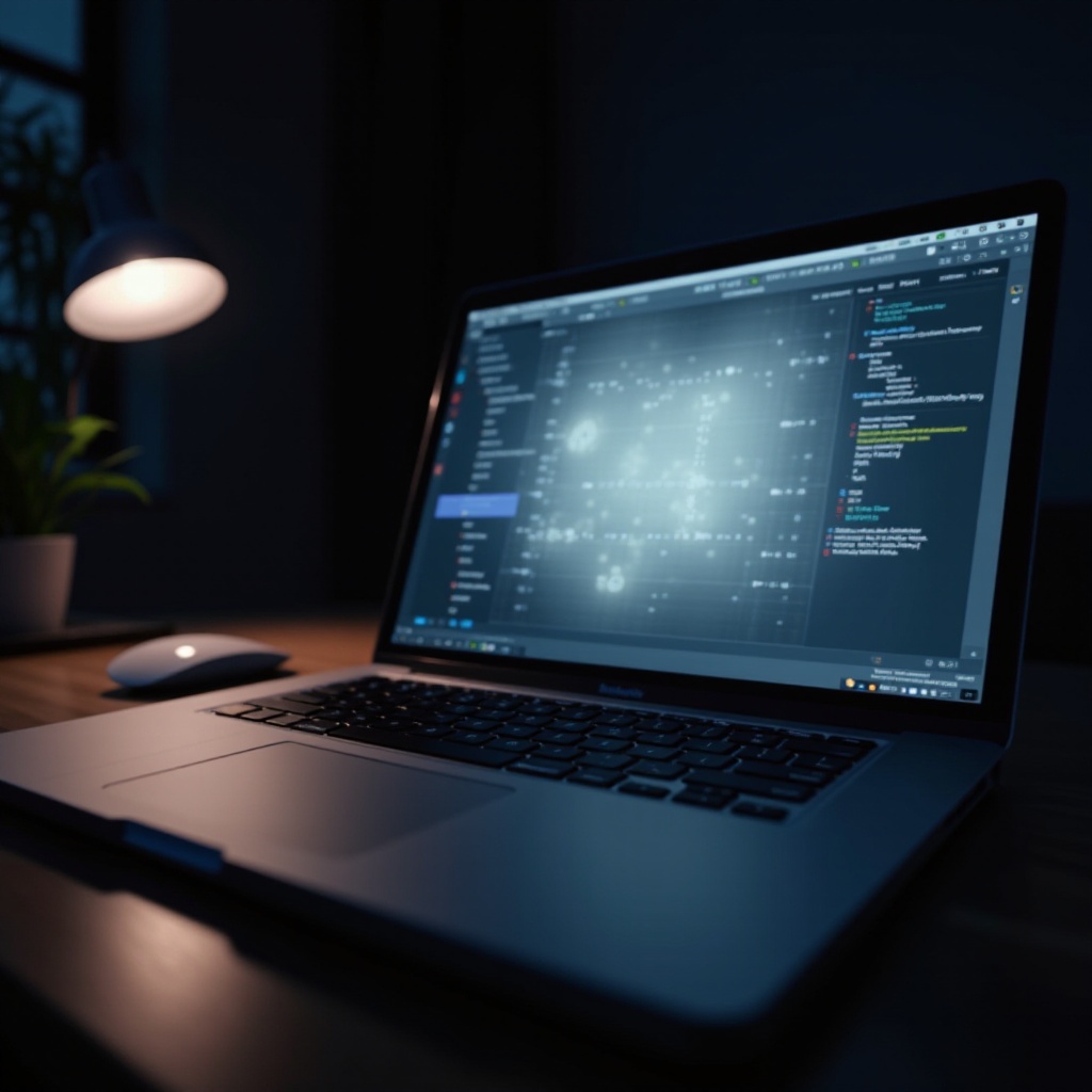 pete albe pe ecranul MacBook Pro