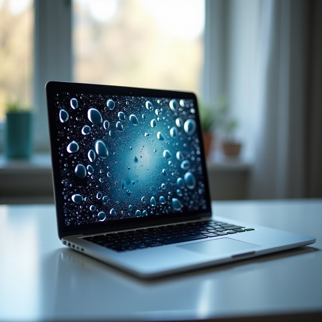 ноутбук с поврежденным водой экраном