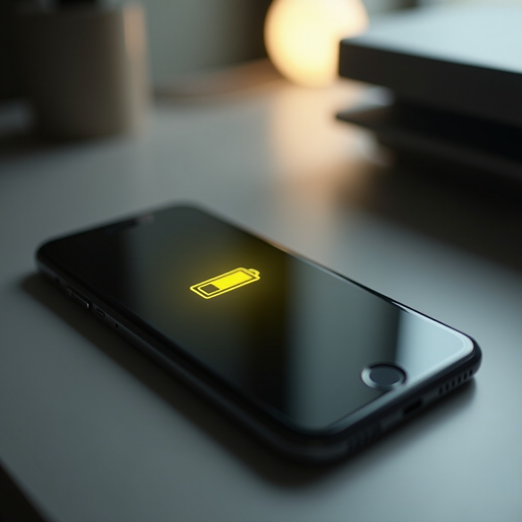 что означает, когда батарея вашего iPhone желтая