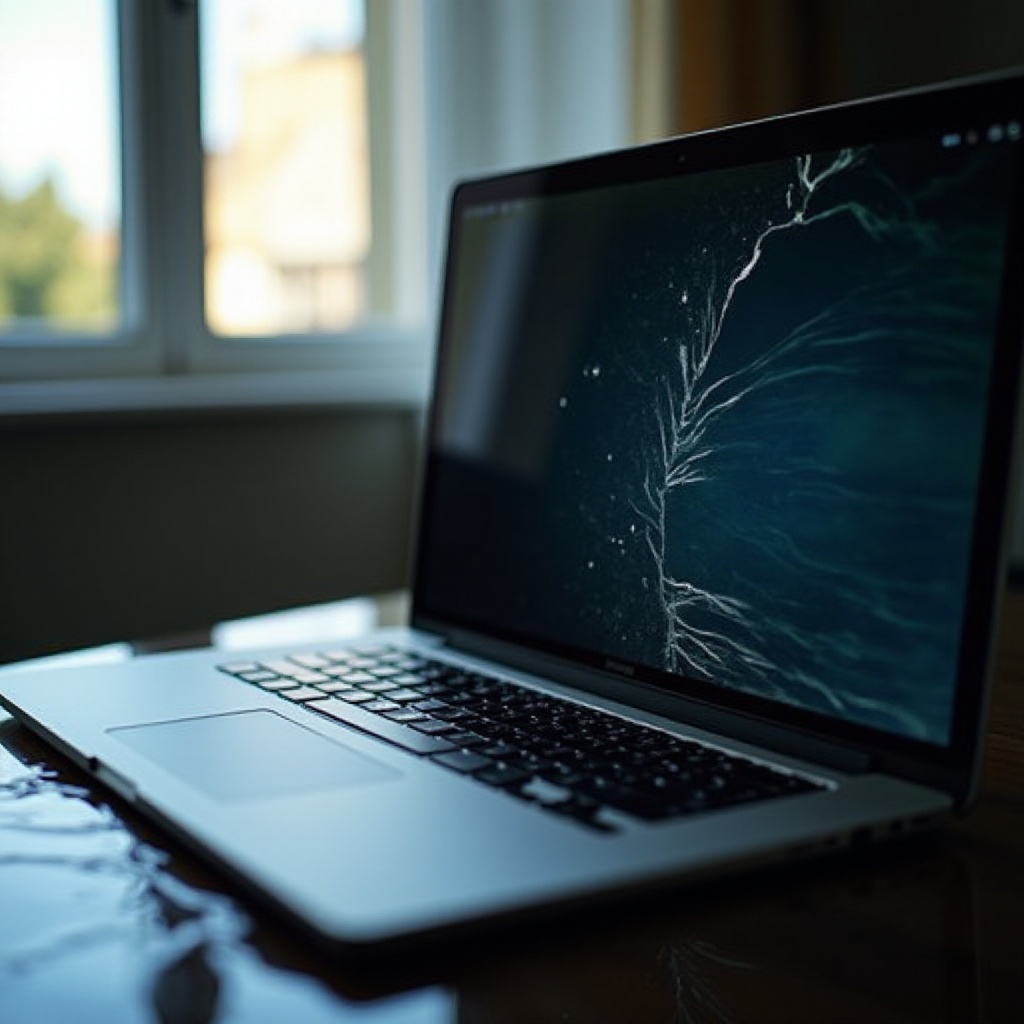 water damaged screen laptop